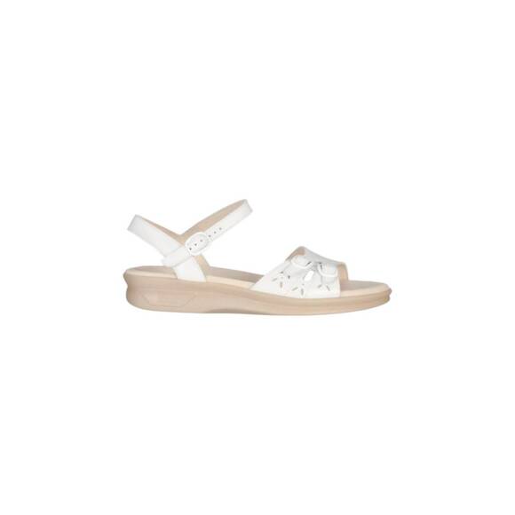 NEW SAS women's duo quarter strap sandals in white